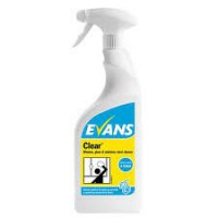 Evans Clear - Window, Glass & Stainless Steel Cleaner 6 x 750ML